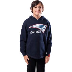 Ultra Game NFL boys Soft Fleece Pullover Hoodie Sweatshirt for Boys(Team Color)