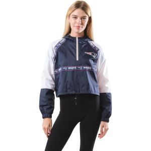 Ultra Game NFL womens Quarter Zip Hoodie Windbreaker Play Action Jacket(Small)