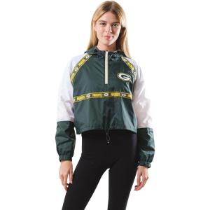 Ultra Game NFL womens Quarter Zip Hoodie Windbreaker Play Action Jacket(X-large)