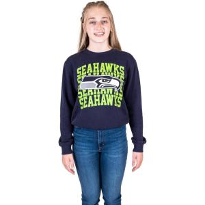 Ultra Game Women’s NFL Official Super Soft Oversized Cozy Sweatshirt(Team Color)