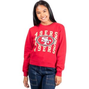 Ultra Game Women’s NFL Official Super Soft Oversized Cozy Sweatshirt(Team Color Distressed)