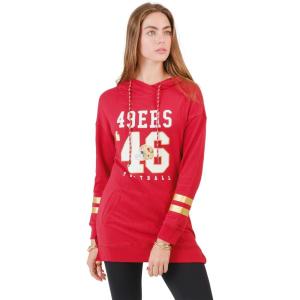 Ultra Game Women’s NFL Official Supremely Soft Tunic Sweatshirt Hoodie(Team Color)
