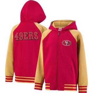 Ultra Game Youth NFL Official Super Soft Full Zip Varsity Hoodie Sweatshirt(Team Color 2024)