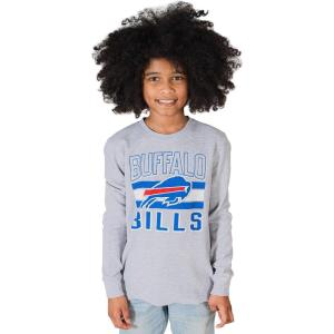 Ultra Game Youth NFL Official Supremely Soft Long Sleeve T-Shirt(Heather Gray)