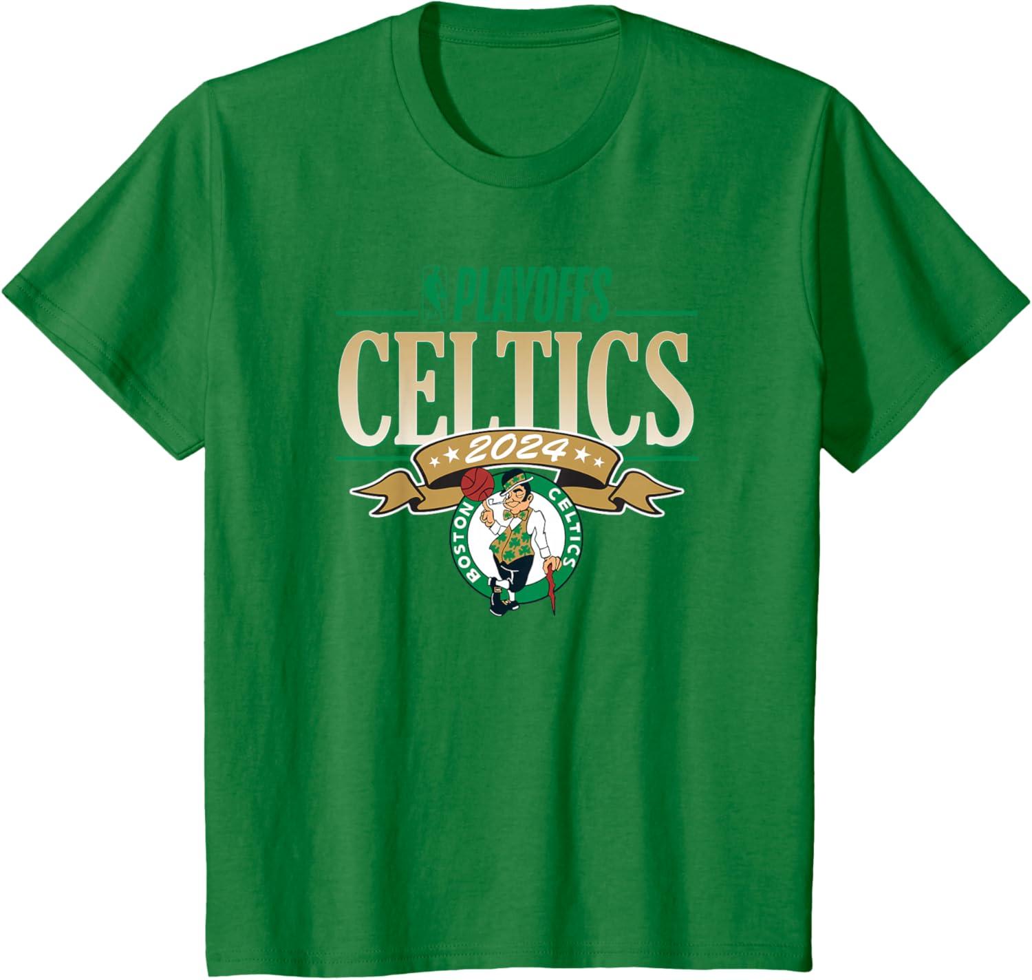 imageNBA Licensed Boston Celtics 2024 Playoffs TShirtKelly Green