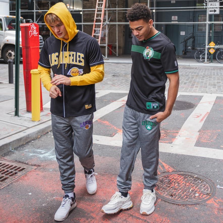 imageUltra Game Mens NBA Official Super Soft Button Down Jersey Baseball ShirtBlack 23