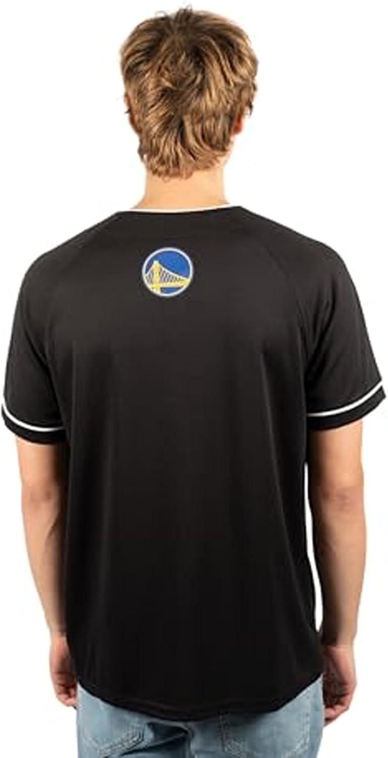 imageUltra Game Mens NBA Official Super Soft Button Down Jersey Baseball ShirtBlack 23