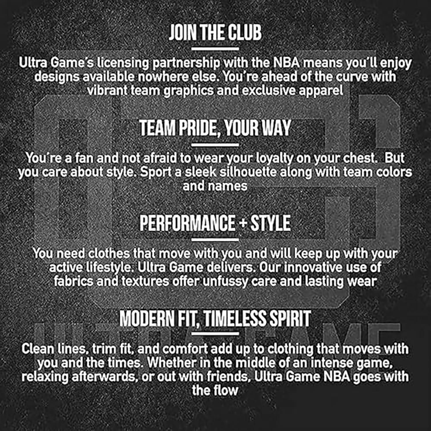 imageUltra Game Mens NBA Official Super Soft Supreme TShirtHeather Charcoal