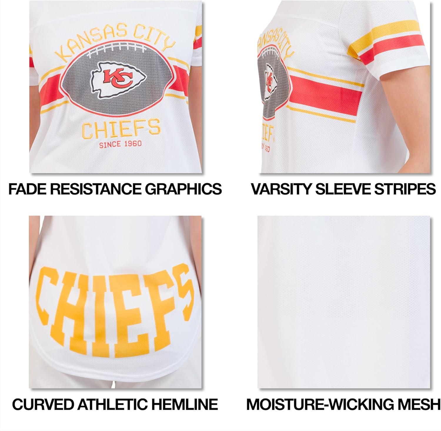 imageUltra Game NFL Official Womens Super Soft Mesh Jersey TShirt Miami Dolphins White Medium