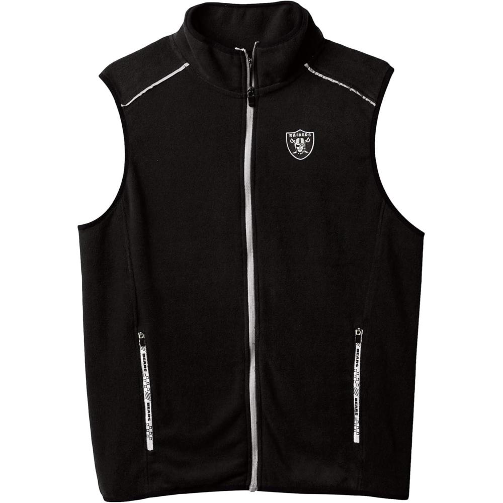 imageUltra Game NFL New England Patriots Mens Polar Fleece Vest with Reflective Zipper Tape Team Color XLarge