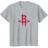 NBA Houston Rockets Officially Licensed T-Shirt, Small, Black(Heather Grey)