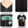 Ultra Game Men’s NBA Official Super Soft Button Down Jersey Baseball Shirt(Black 23)