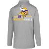 Ultra Game NFL Men’s Super Soft Quarter Zip Long Sleeve T-Shirt, Minnesota Vikings, Heather Gray, X-Large