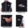 Ultra Game NFL New England Patriots Mens Polar Fleece Vest with Reflective Zipper Tape, Team Color, X-Large