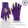 Ultra Game NFL Official Adults Unisex Super Soft Winter Beanie Knit Hat with Extra Warm Touch Screen Gloves, Minnesota Vikings, Team Color 2, 1SIZE
