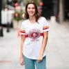 Ultra Game NFL Official Women’s Super Soft Mesh Jersey T-Shirt, Miami Dolphins, White, Medium