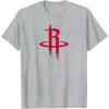 NBA Houston Rockets Officially Licensed T-Shirt, Small, Black(Heather Grey)