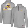 Ultra Game NFL Men’s Super Soft Quarter Zip Long Sleeve T-Shirt, Minnesota Vikings, Heather Gray, X-Large