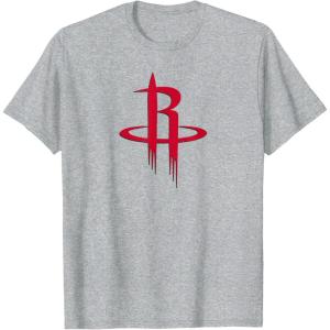 NBA Houston Rockets Officially Licensed T-Shirt, Small, Black(Heather Grey)