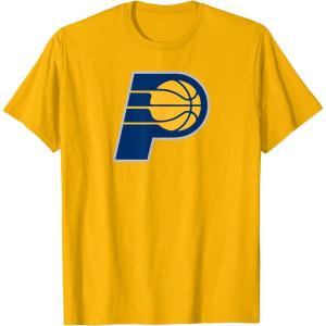 NBA Indiana Pacers Officially Licensed T-Shirt, Small, Black(Golden Yellow)