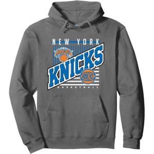NBA New York Knicks Rise Above Pullover Hoodie(Asphalt Grey)