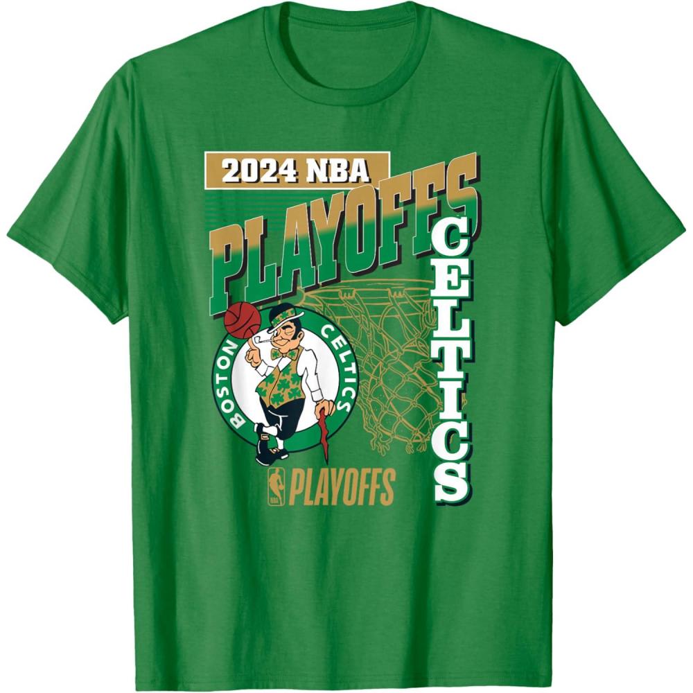 imageBoston Celtics 2024 NBA Licensed Playoffs TShirtKelly Green