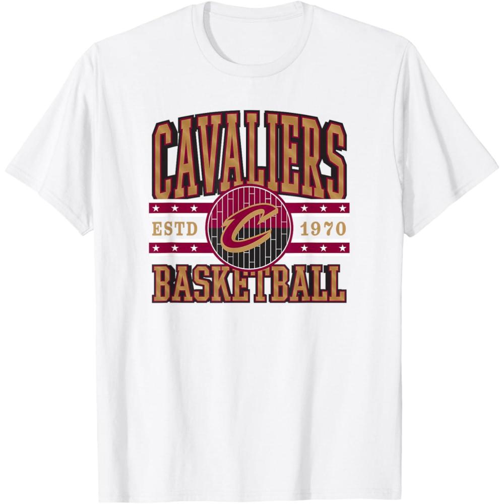 imageCleveland Cavaliers NBA Adult Unisex Grey XSmall Classic Crew Neck Short Sleeve TShirtWhite