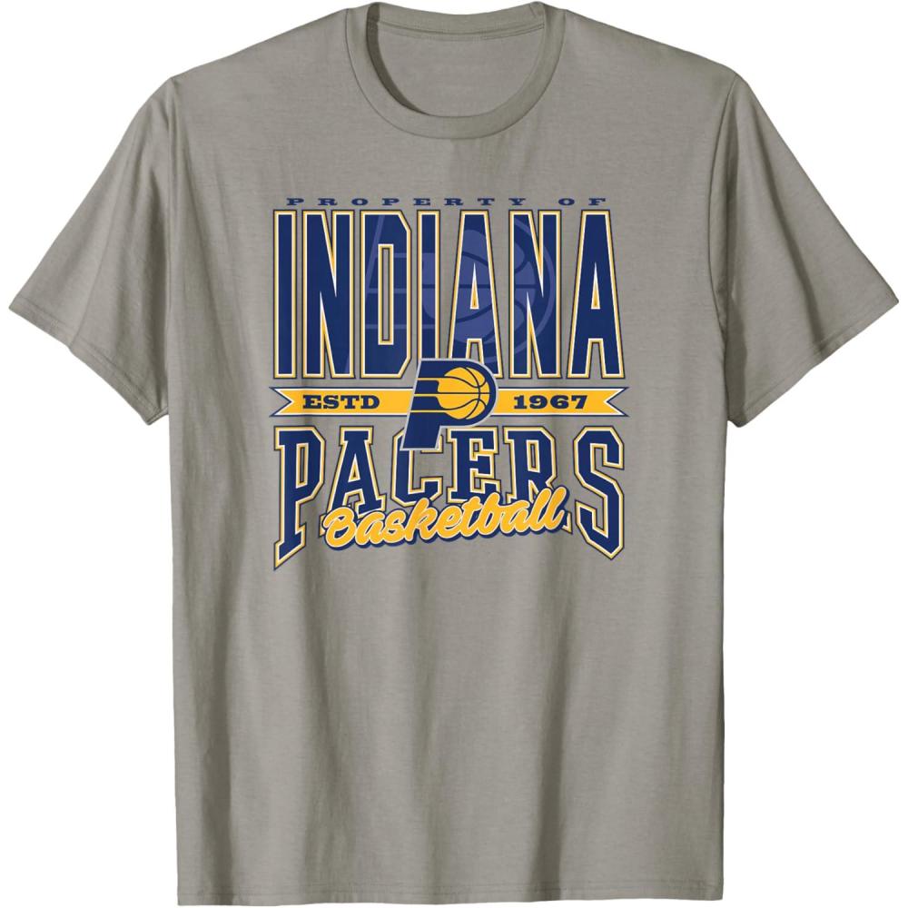 imageIndiana Pacers NBA Nonstop Action TShirt Mens Black SmallSlate Grey