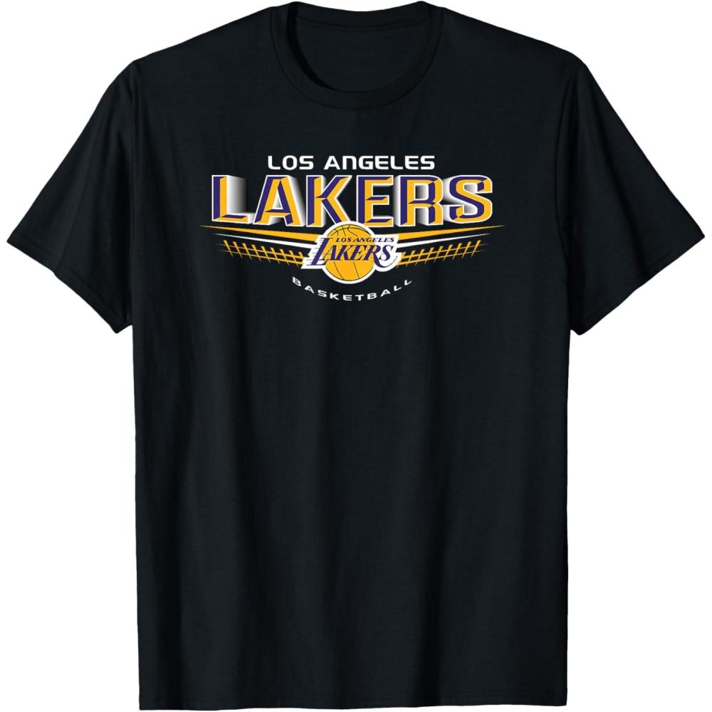 imageLOS ANGELES LAKERS NBA Los Angeles Lakers El Dorado Black Small Straight TShirtBlack