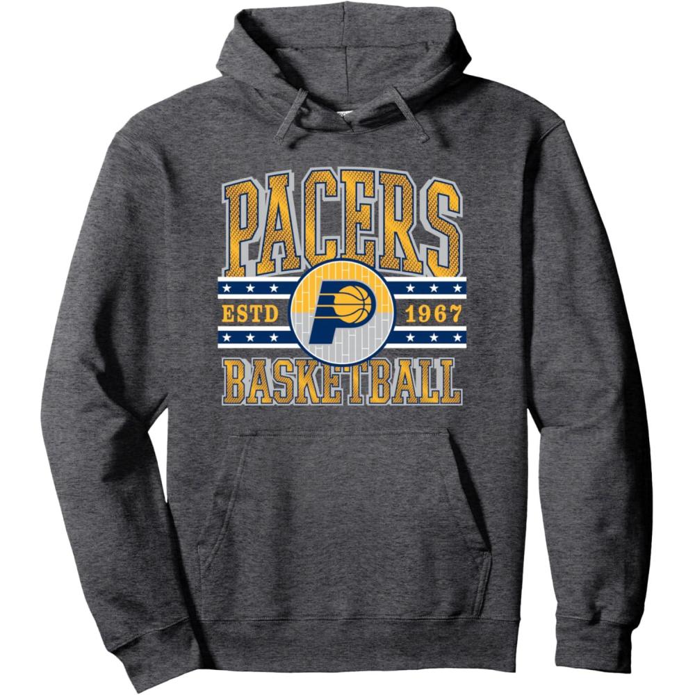 imageNBA Indiana Pacers Courtside Pullover HoodieDark Heather Grey