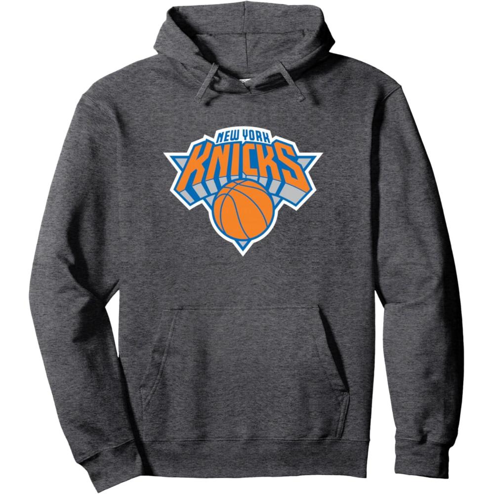 imageNBA New York Knicks Officially Licensed Pullover HoodieDark Heather Grey