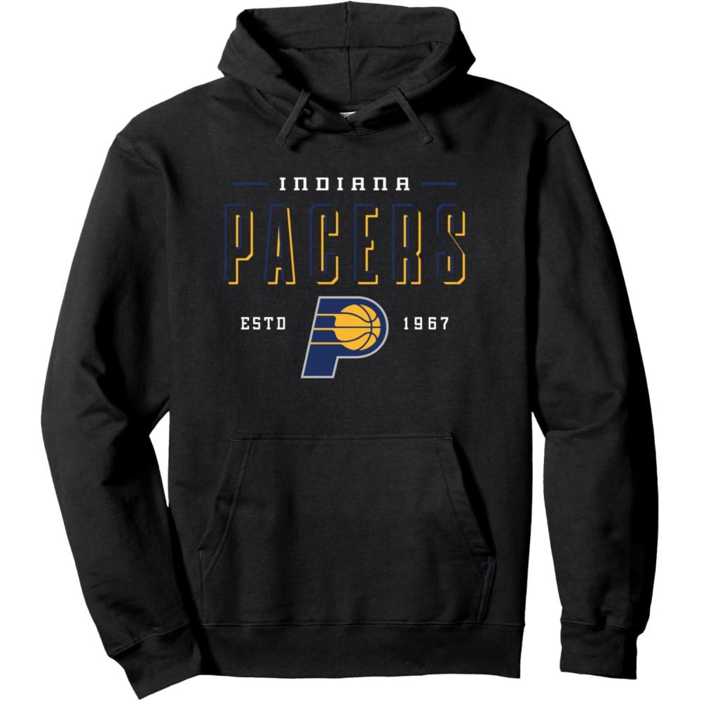 imageNBA Official Indiana Pacers Half Moon Pullover HoodieBlack