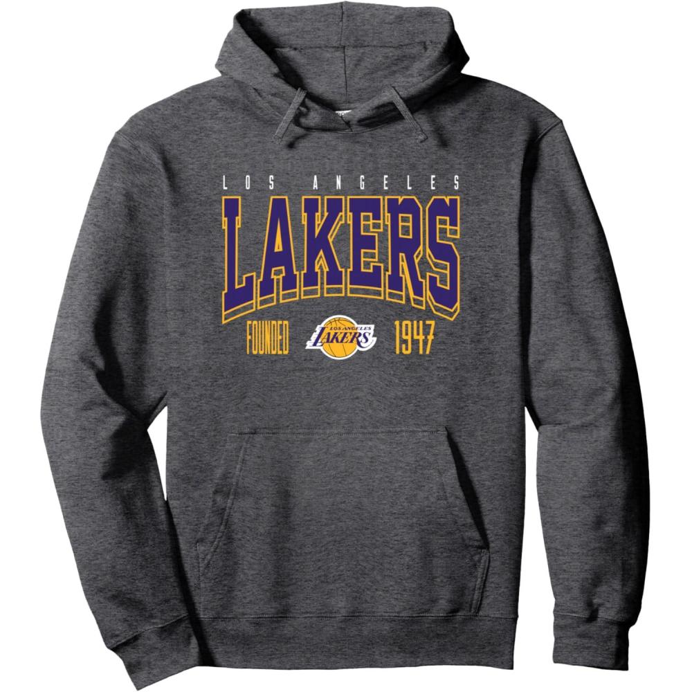imageNBA Official Los Angeles Lakers Hot Plate Pullover HoodieDark Heather Grey