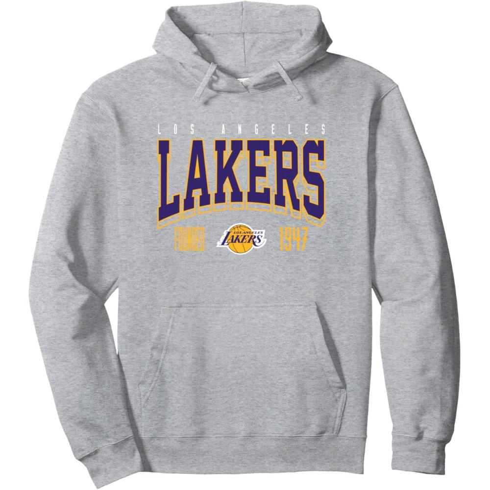 imageNBA Official Los Angeles Lakers Hot Plate Pullover HoodieHeather Grey