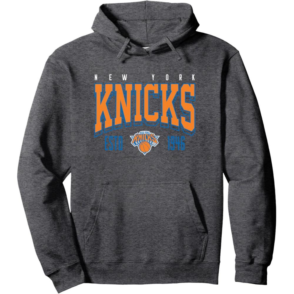 imageNBA Official New York Knicks Hot Plate Pullover HoodieDark Heather Grey