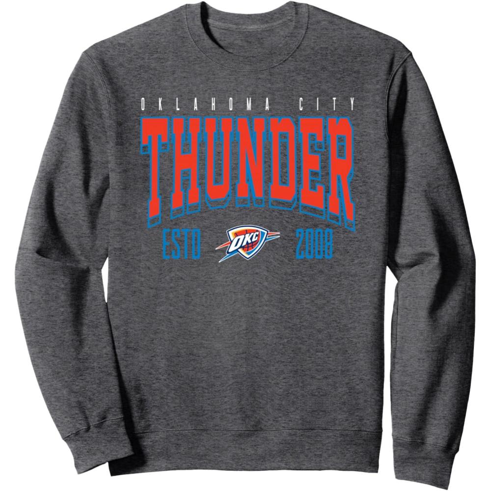 imageNBA Official Oklahoma City Thunder Battle Tested SweatshirtDark Heather Grey