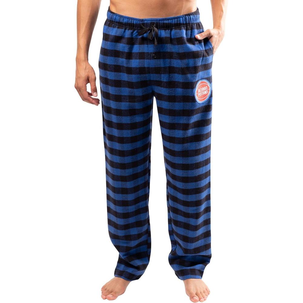 imageUltra Game Mens NBA Official Sleepwear Super Soft Flannel Pajama Loungewear PantsDetroit Pistons