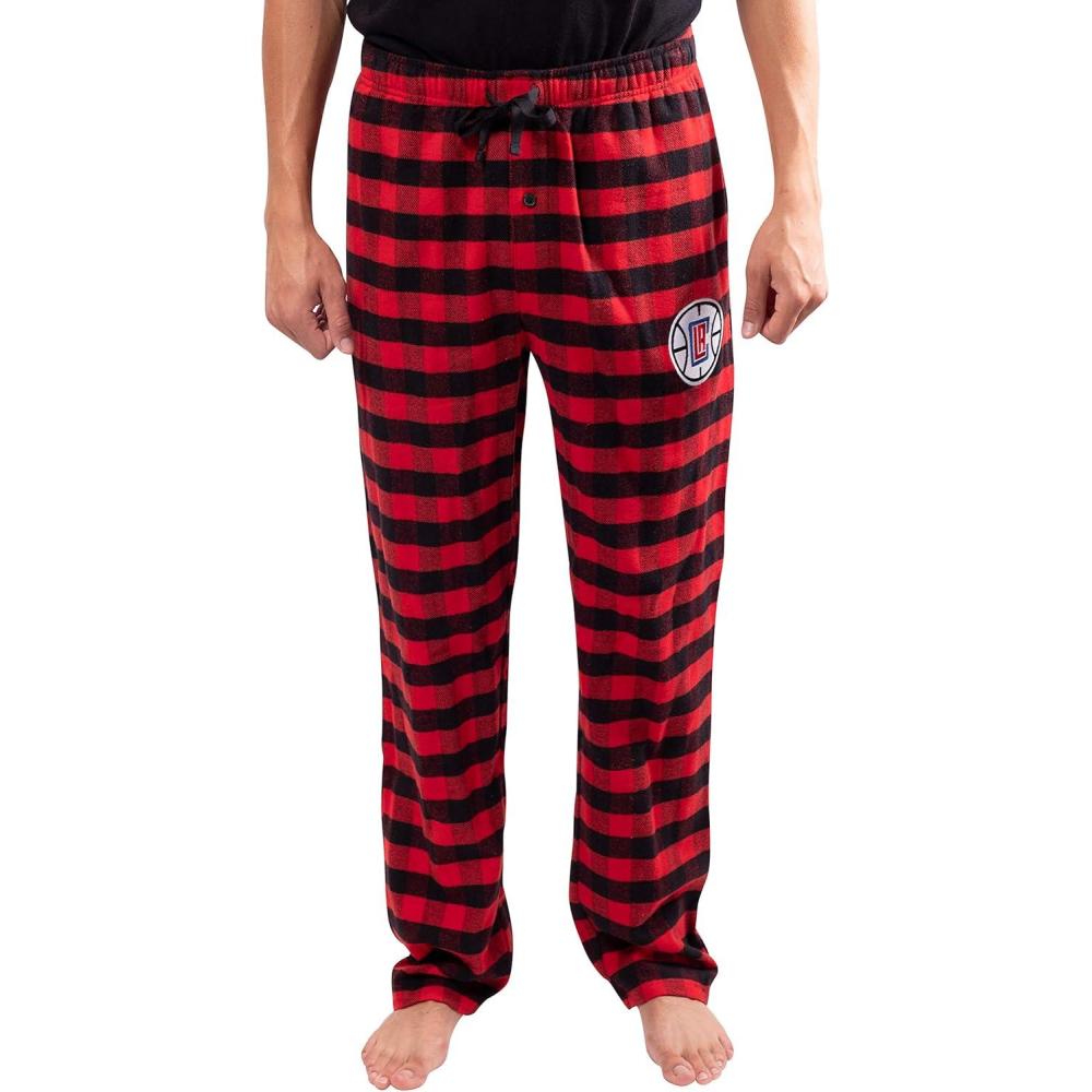 imageUltra Game Mens NBA Official Sleepwear Super Soft Flannel Pajama Loungewear PantsLos Angeles Clippers
