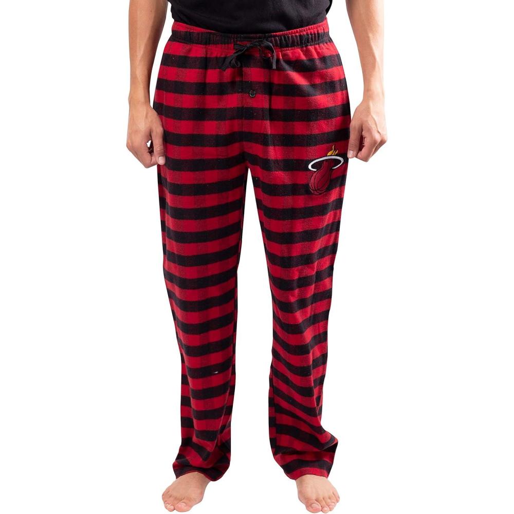 imageUltra Game Mens NBA Official Sleepwear Super Soft Flannel Pajama Loungewear PantsMiami Heat