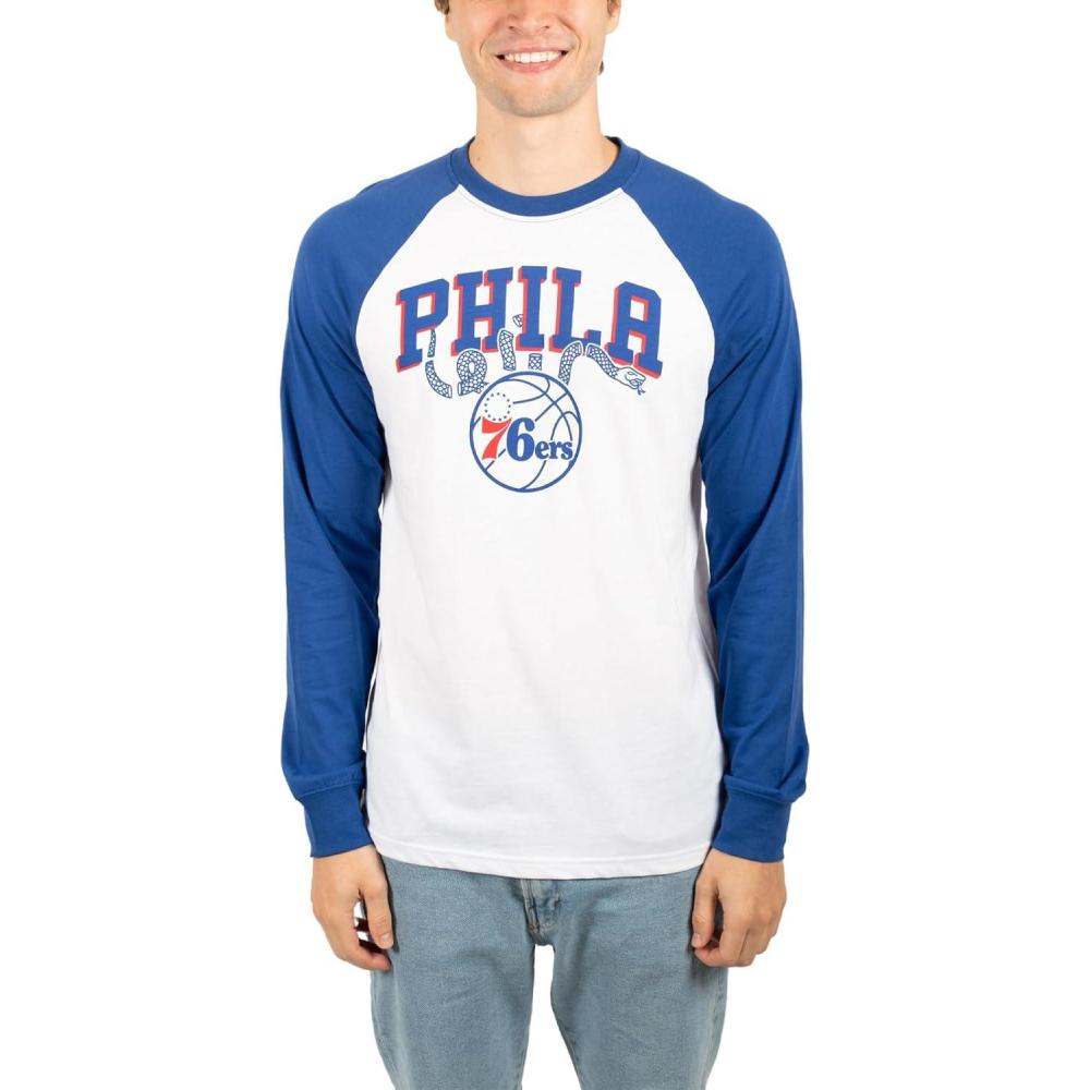 imageUltra Game Mens NBA Official Super Soft Raglan Baseball TShirtTeam Color