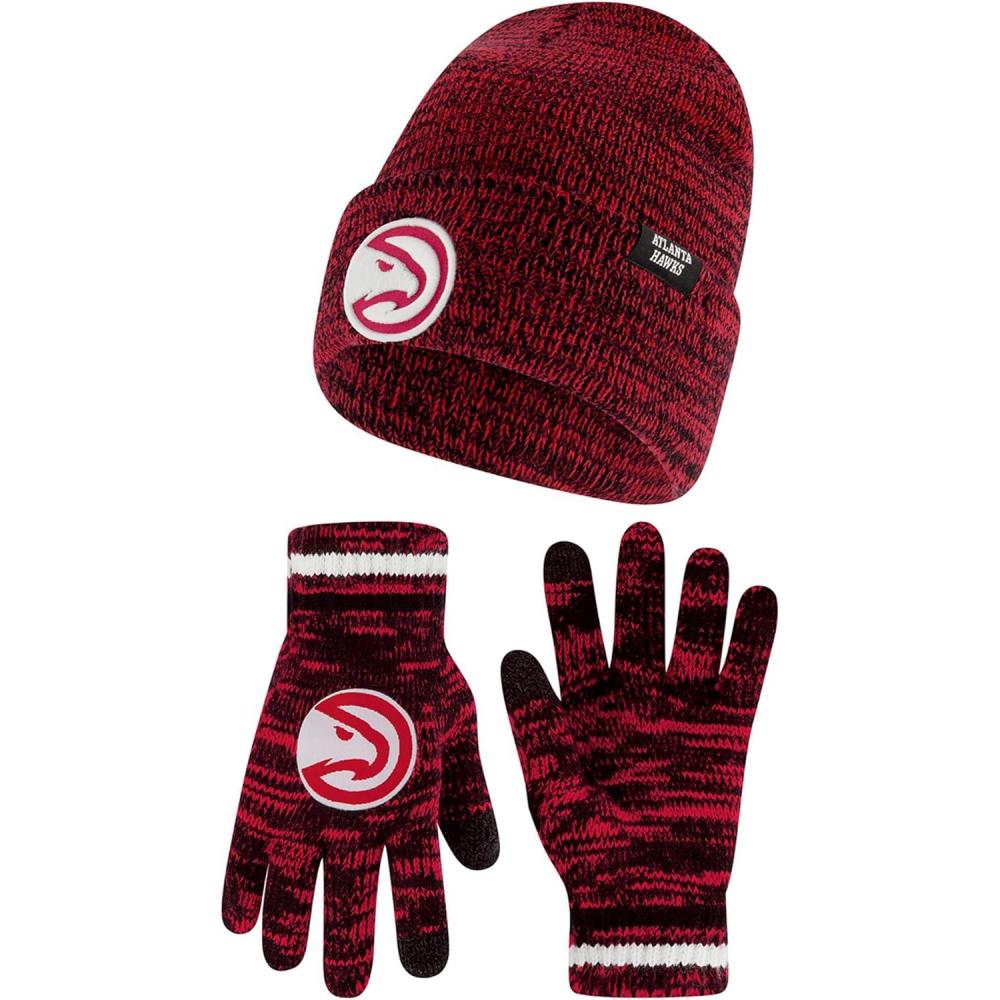 imageUltra Game Mens NBA Official Super Soft Winter Beanie Knit Hat with Extra Warm Touch Screen GlovesTeam Color