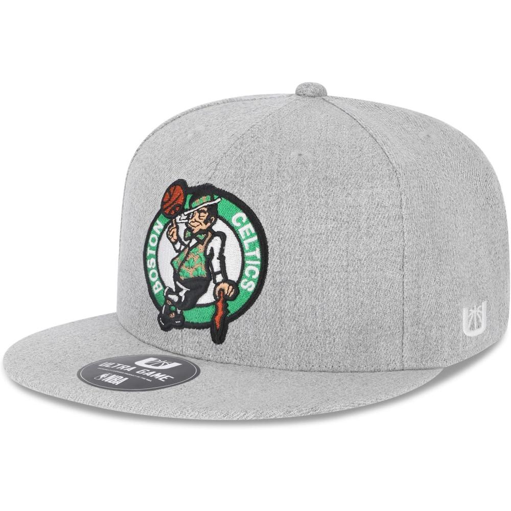 imageUltra Game Mens NBA Official Twill Snap Back Ultimate Baseball Cap HatHeather Gray