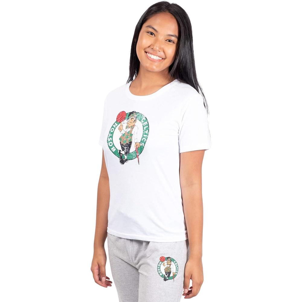 imageUltra Game Womens NBA Official Soft Vintage Distressed Graphics TShirtBoston Celtics