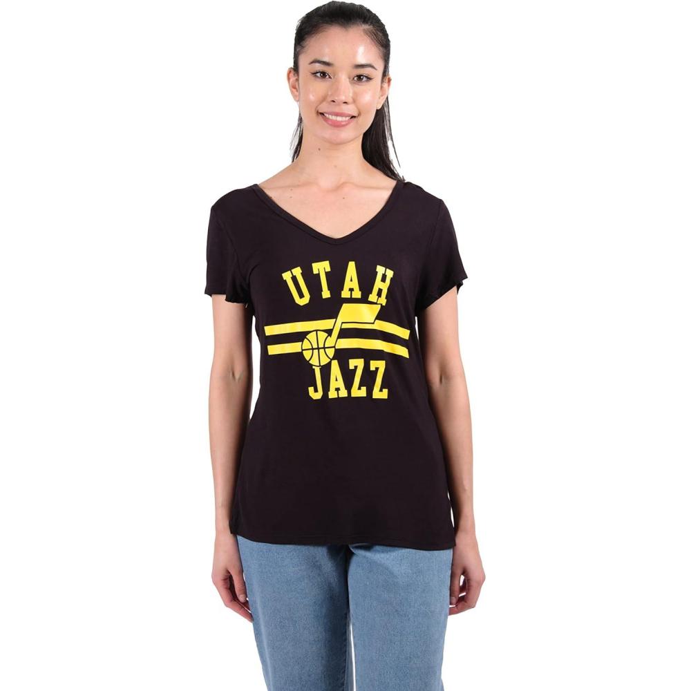 imageUltra Game Womens NBA Official VNeck Rhinestone Short Sleeve Tee ShirtTeam Color 2