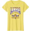 LOS ANGELES LAKERS Homecourt Advantage T-Shirt – Black, Unisex-Adults/Kids, Short Sleeve, Crew Neck, Polyester, NBA Team Logo, Small(Lemon Yellow)