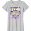 LOS ANGELES LAKERS Homecourt Advantage T-Shirt – Black, Unisex-Adults/Kids, Short Sleeve, Crew Neck, Polyester, NBA Team Logo, Small(Silver Grey)