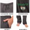 Ultra Game Men NBA Official Sleepwear Super Soft Pajama Loungewear Pants(Heather Charcoal 23)