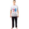 Ultra Game Men’s NBA Official 2-Piece Super Soft Tee Shirt & Lounge Pants Set(Philadelphia 76ers)