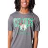 Ultra Game Men’s NBA Official Arched Plexi Short Sleeve Tee Shirt(Heather Gray)