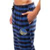 Ultra Game Men’s NBA Official Sleepwear Super Soft Flannel Pajama Loungewear Pants(Golden State Warriors)